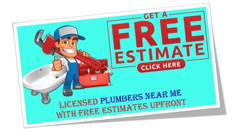 need plumber near me free estimate