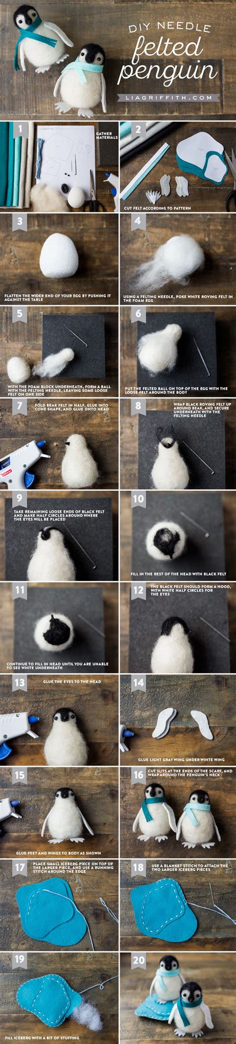 Needle Felted Penguin Tutorial
