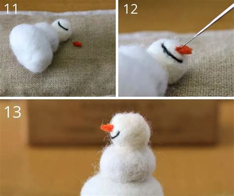 Needle Felted Snowman Tutorial