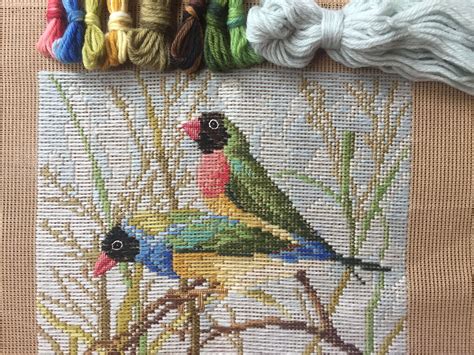 Needlepoint Birds