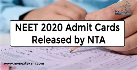 neet 2020 admit card