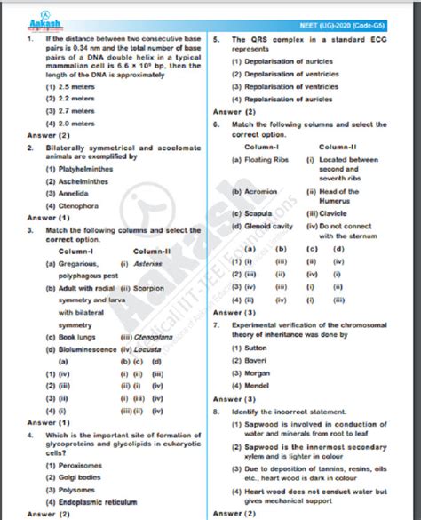 neet 2020 question paper aakash