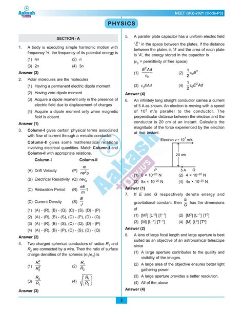 neet 2021 question paper pdf aakash