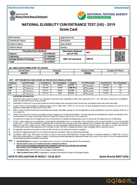 neet exam results 2019