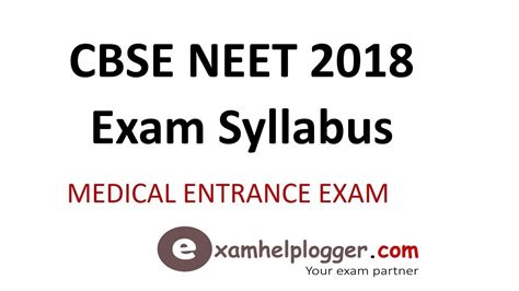 neet syllabus 2018 pdf