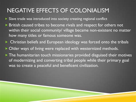 Negative Impact of Colonialism in Africa