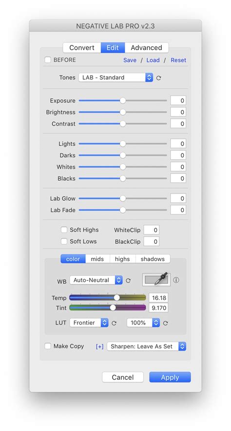 Negative Lab Pro Slides