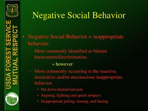 negative social behavior examples