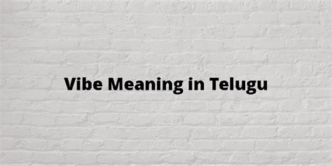 negative vibes meaning in telugu