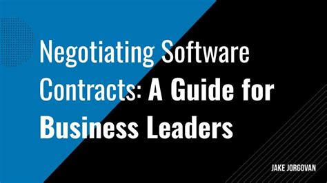 negotiating software contracts