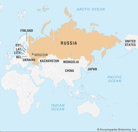 neighbouring countries of russia map