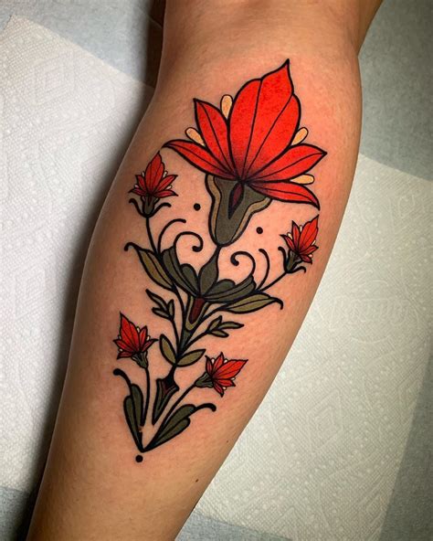 Famous Neo Traditional Flower Tattoo Designs 2023