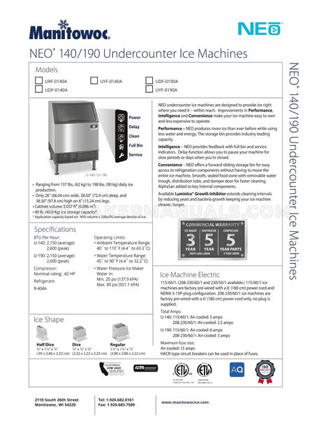 Neo Ice Machine Manual