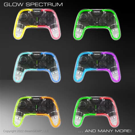 Bionik NeoGlow Wireless RGB Gaming Controller with Motion for Nintendo