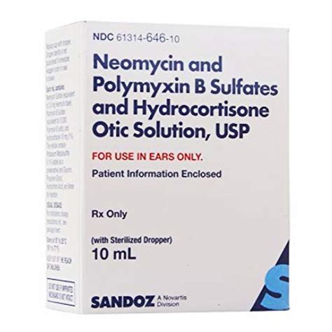 Neomycin Polymyxin Hydrocortisone: Effective Ear Infection Treatment