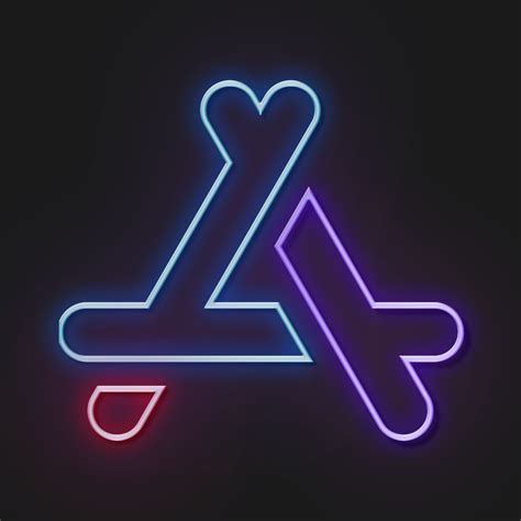 App Store App icon Neon LED Lights ios 14 widgets Iphone photo app