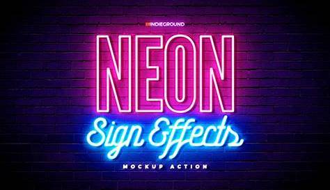 Neon Effect Psd Free Light PSD Text Design4Months