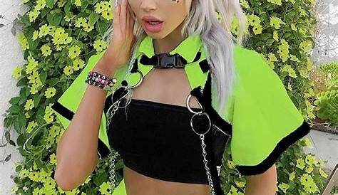 Neon Green Rave Outfit Ideas High Waist Shell Suit Track Pant Boohoo
