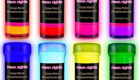 Neon Outdoor Paint DirectGlow 3 4oz Set UV Blacklight Reactive Fluorescent Acrylic