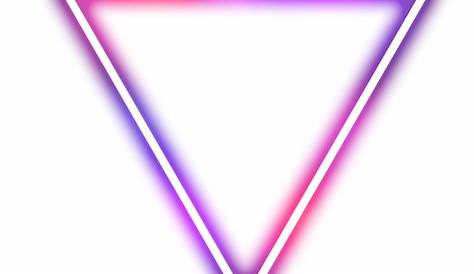 Neon Triangle Png For Editing Ftestickers Glowing Luminous Purple...
