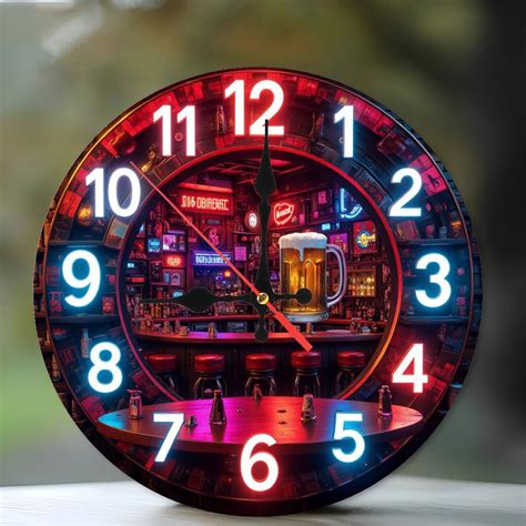 Neon Bar Clock