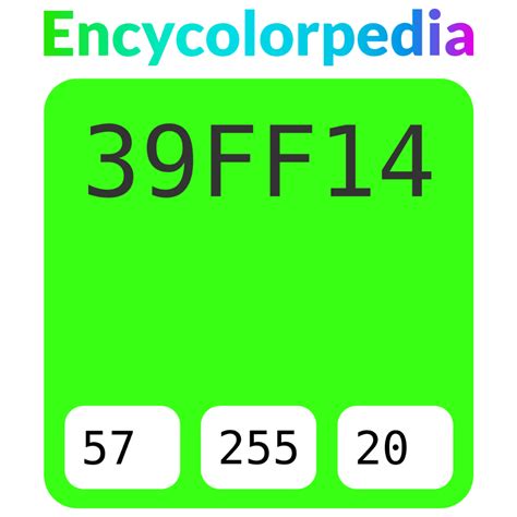 neon green hexadecimal code
