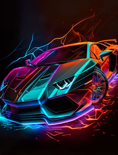 Neon Lamborghini Backgrounds