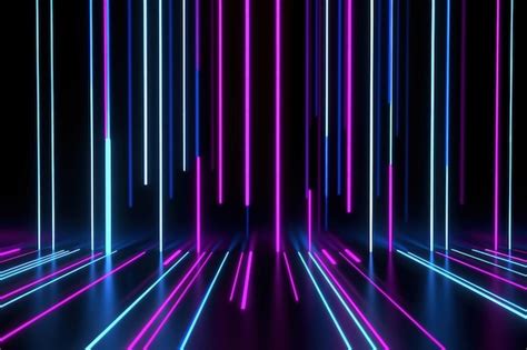 Neon Light Black Background