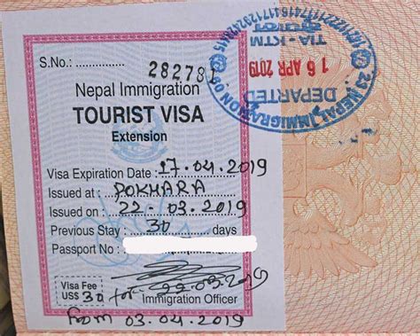 nepal tourist visa extension