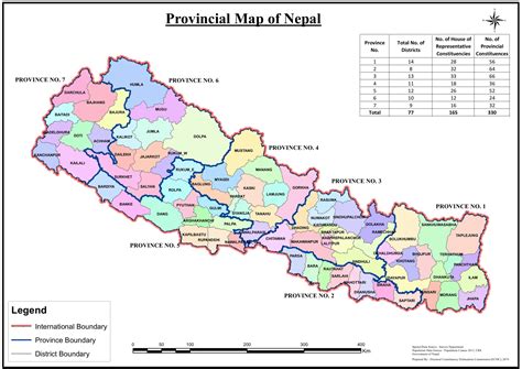 nepali map with district