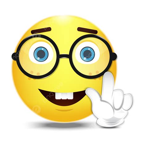 nerd emoji with finger