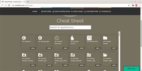 nerd fonts cheat sheet