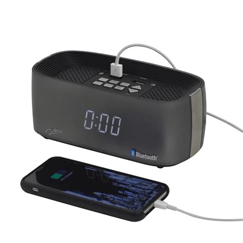 Nero Titanium Bluetooth Alarm Clock Radio