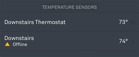 Nest Temperature Sensor Is Offline