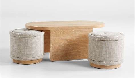 Nested Coffee Table And Ottoman