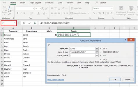 nested if and and statement excel