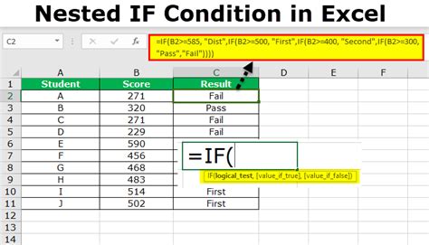 nested if condition in excel formula with example