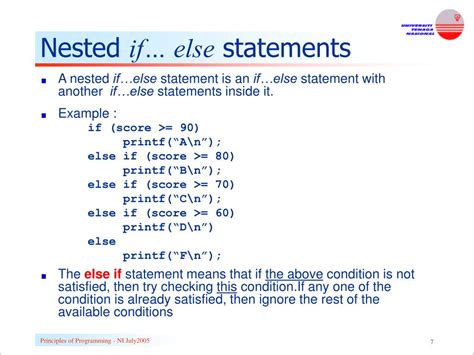 nested if else example