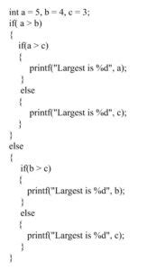 nested if else statement in c++ example
