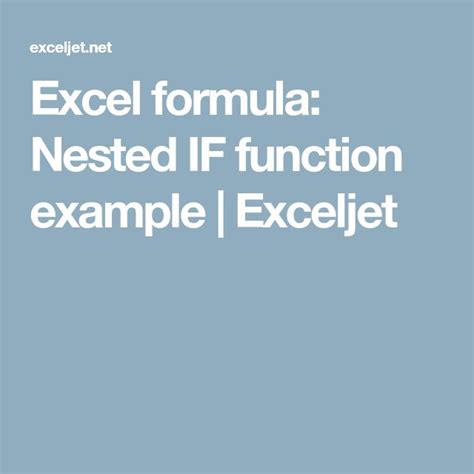 nested if exceljet