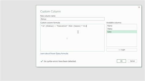 nested if power query