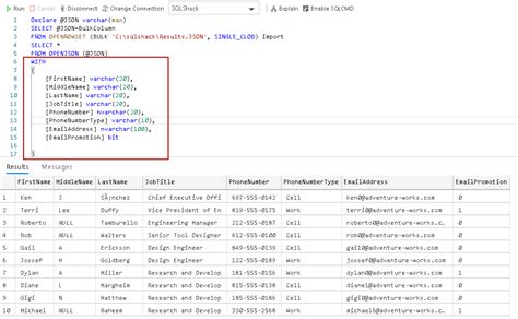 Nested Json To Table In Sql Server