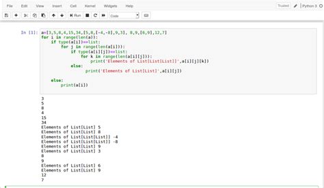 nested list in python