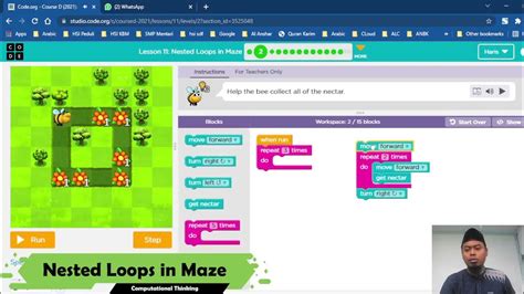 nested loops in maze lesson 11