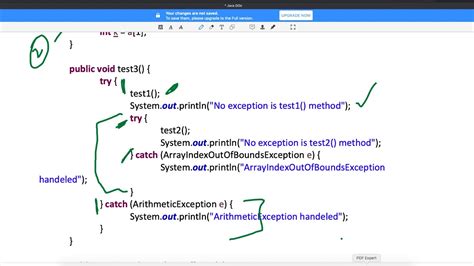 nested try code in java