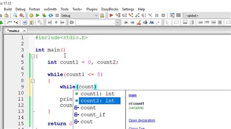 nested while loop in c programming