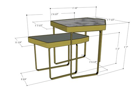 Nesting Table Dimensions