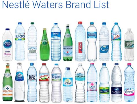 nestle bottled water brands list