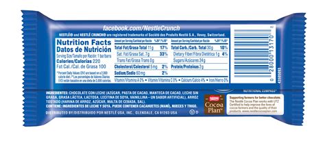 nestle crunch bar ingredients list
