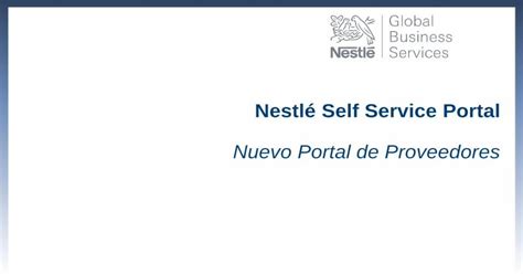 nestle self service portal